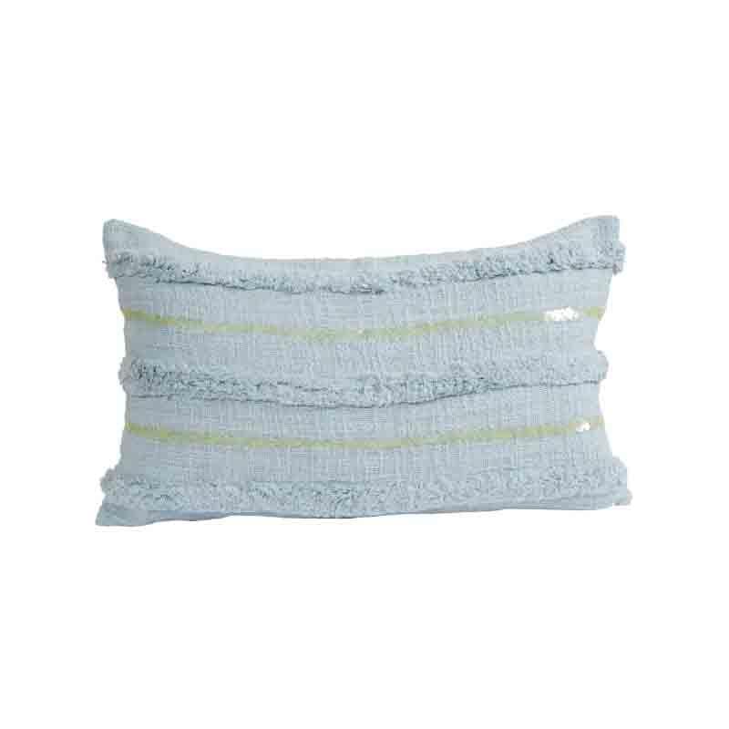 Buy Tinsel Cushion Cover - (Blue) Cushion Covers from Vaaree