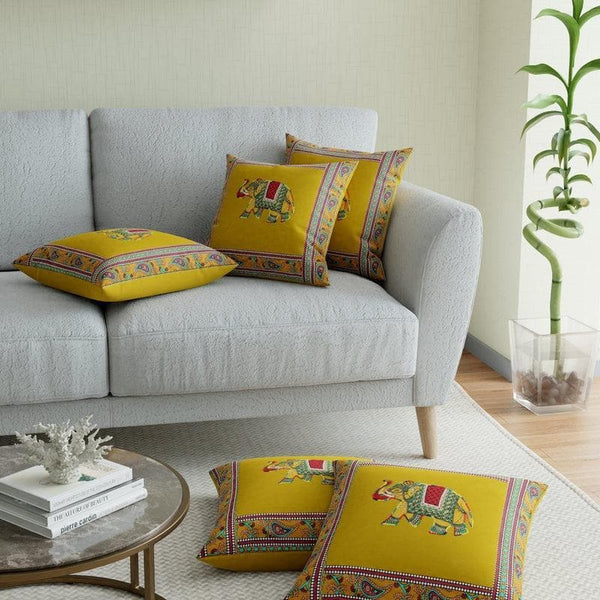 Cushion Covers - Traditionally Tuskan Cushion Cover- Yellow