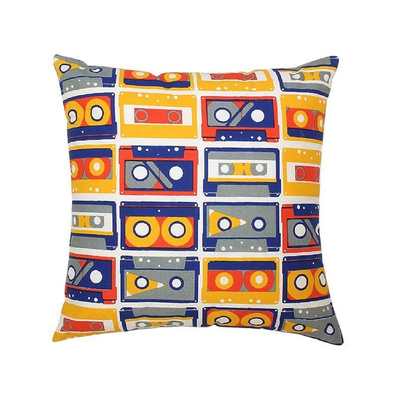 Cushion Covers - Vintage Cassettes Cushion Cover - Blue