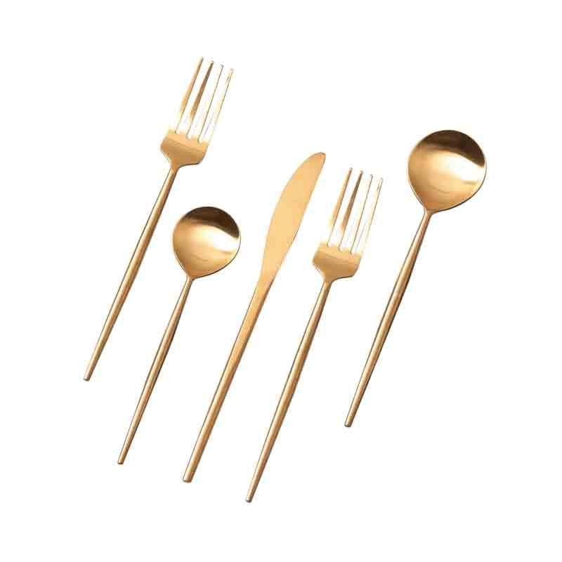 Buy Miaa Cutlery (Gold)- Set Of Five Cutlery Set from Vaaree