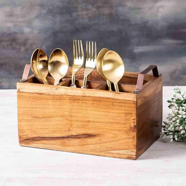 Buy Cutlery Stand - Cedar Cutlery Holder - Bronze at Vaaree online