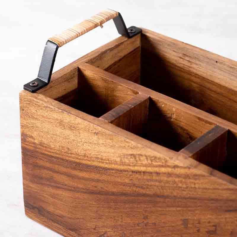 Buy Cedar Cutlery Holder - Silver Cutlery Stand from Vaaree