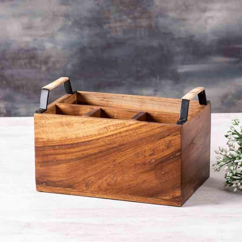 Buy Cedar Cutlery Holder - Silver Cutlery Stand from Vaaree