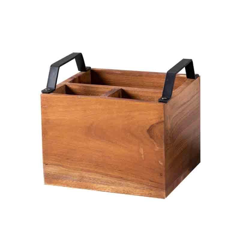 Buy Iroko Cutlery Holder - Black Cutlery Stand from Vaaree