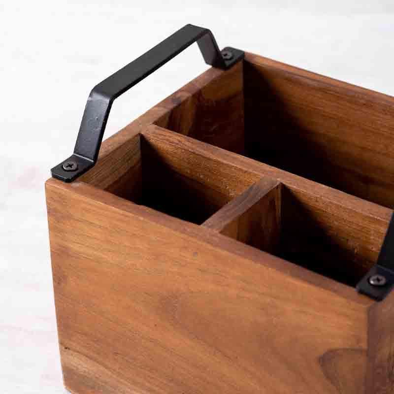 Buy Iroko Cutlery Holder - Black Cutlery Stand from Vaaree