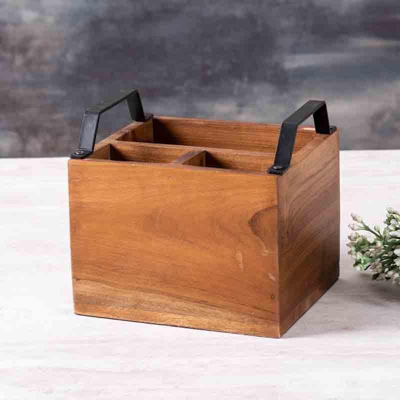 Buy Iroko Cutlery Holder - Black Cutlery Stand from Vaaree