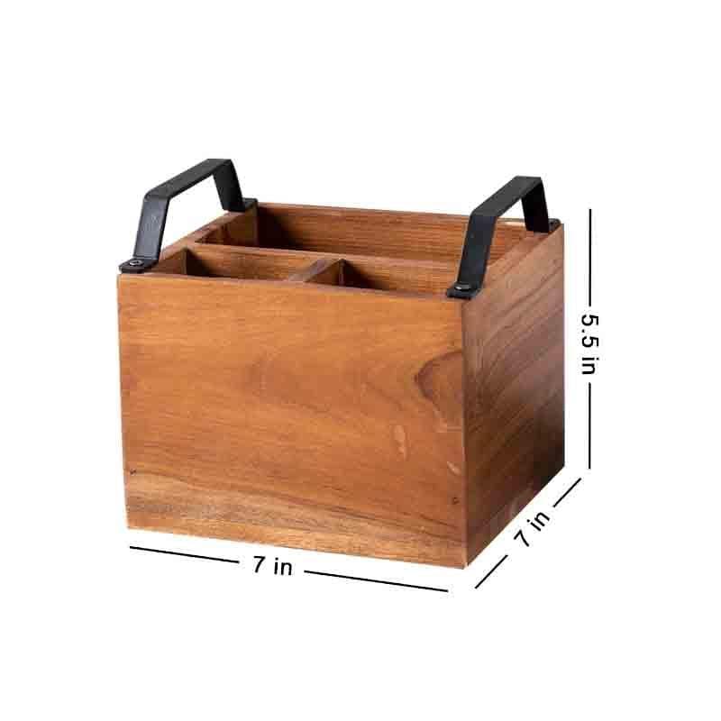 Buy Iroko Cutlery Holder - Black Cutlery Stand from Vaaree