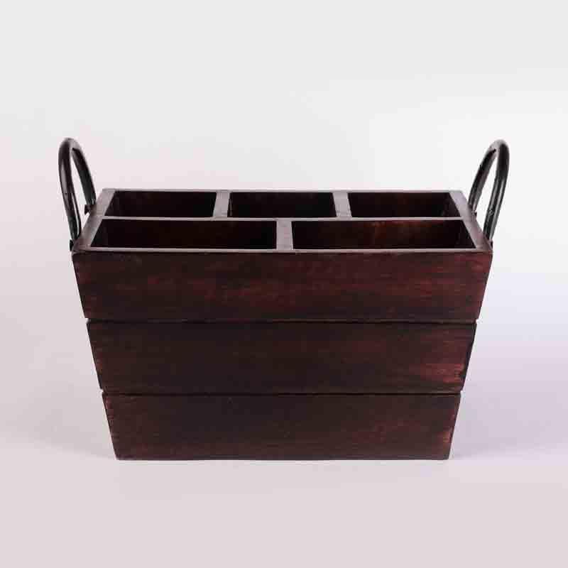 Buy Willow Cutlery Caddy - Brown Cutlery Stand from Vaaree