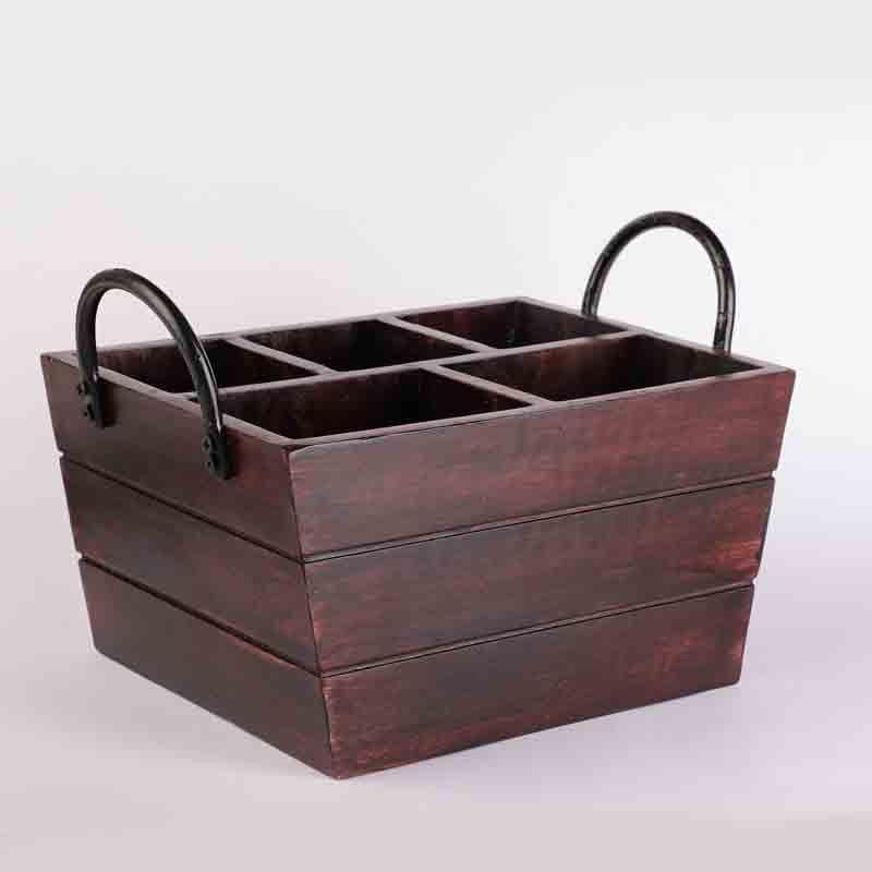 Buy Willow Cutlery Caddy - Brown Cutlery Stand from Vaaree