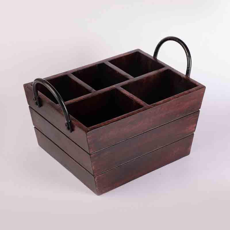 Buy Willow Cutlery Caddy - Brown Cutlery Stand from Vaaree