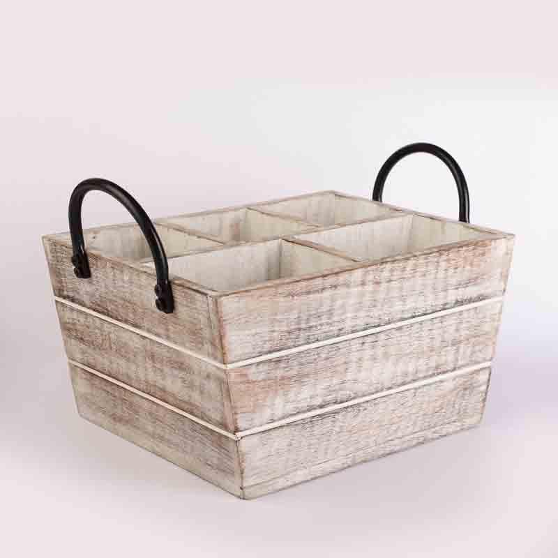 Cutlery Stand - Willow Cutlery Caddy - White