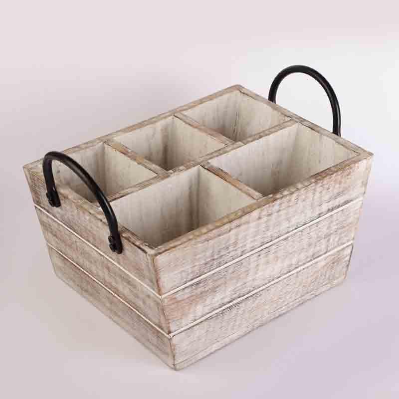 Cutlery Stand - Willow Cutlery Caddy - White