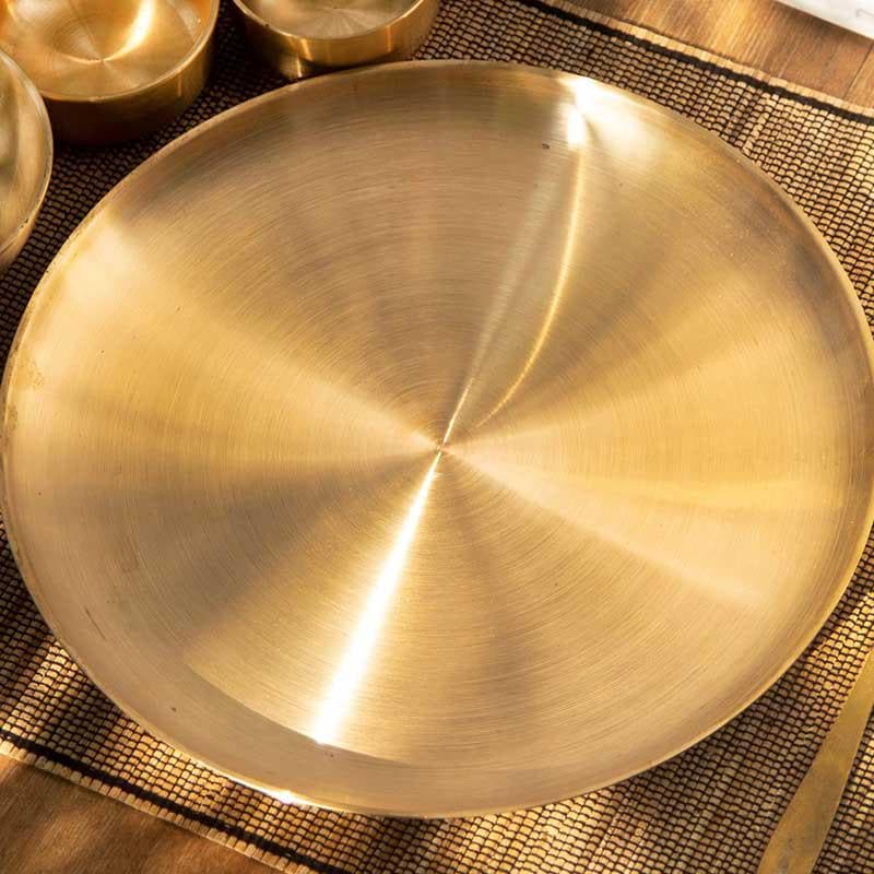 Buy Daffodil Bronze Plate Dinner Plate from Vaaree