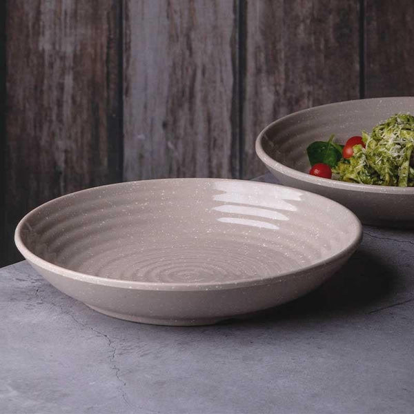 Dinner Plate - Frieda Melamine Plate - Grey - Set of Two