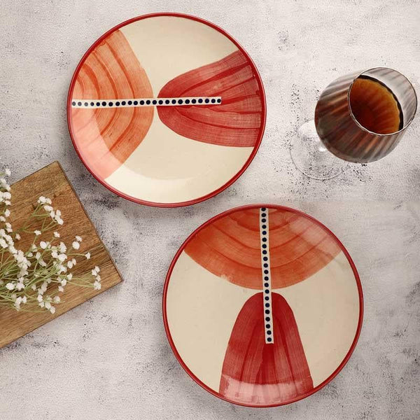 Buy Dinner Plate - Modern Art Dinner Plate - Set Of Two at Vaaree online