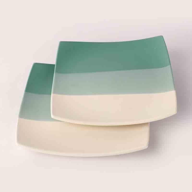 Dinner Plate - Ombre Square Plate - Set Of Two