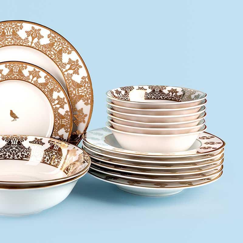 Buy Golden Bird Dinner Set - 28 Piece Set Dinner Set from Vaaree