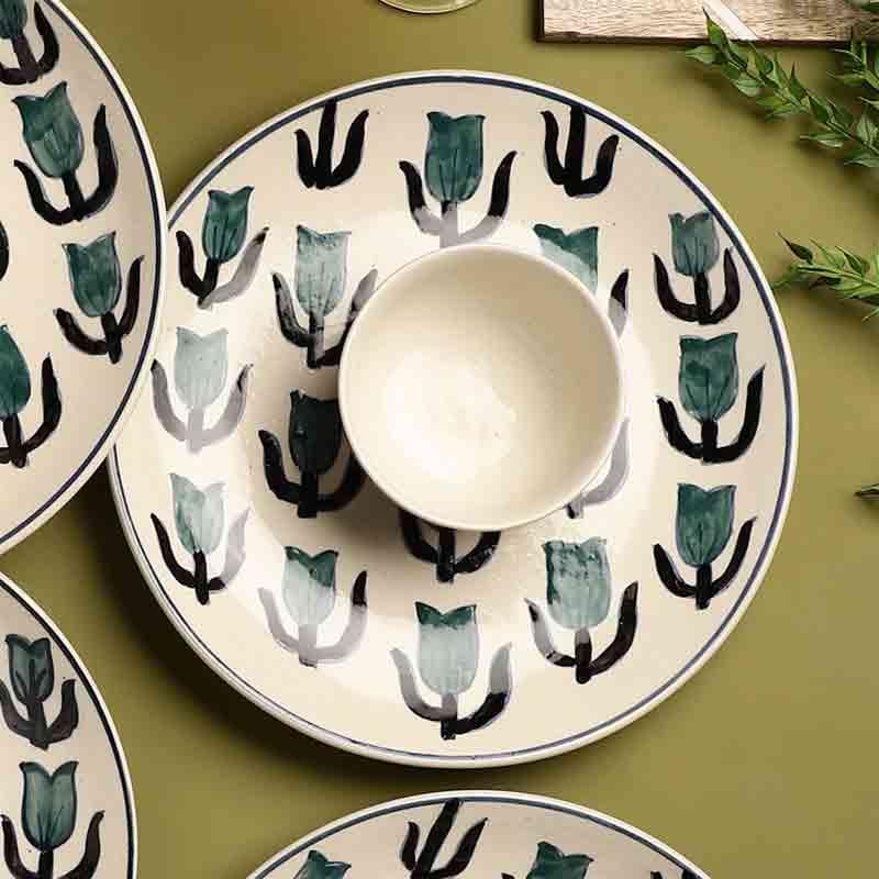 Buy Lale Dinner Plate & Bowl - Eight Piece Set Dinner Set from Vaaree