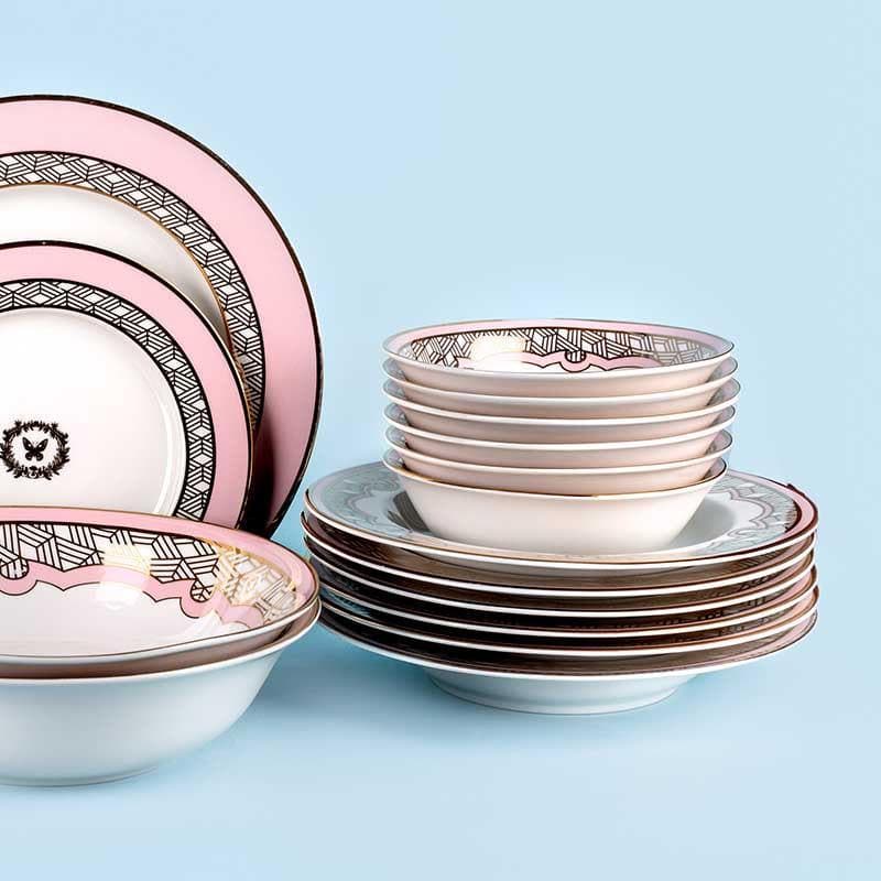 Buy Rosette Dinner Set - 28 Piece Set Dinner Set from Vaaree