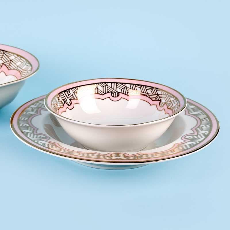 Buy Rosette Dinner Set - 28 Piece Set Dinner Set from Vaaree