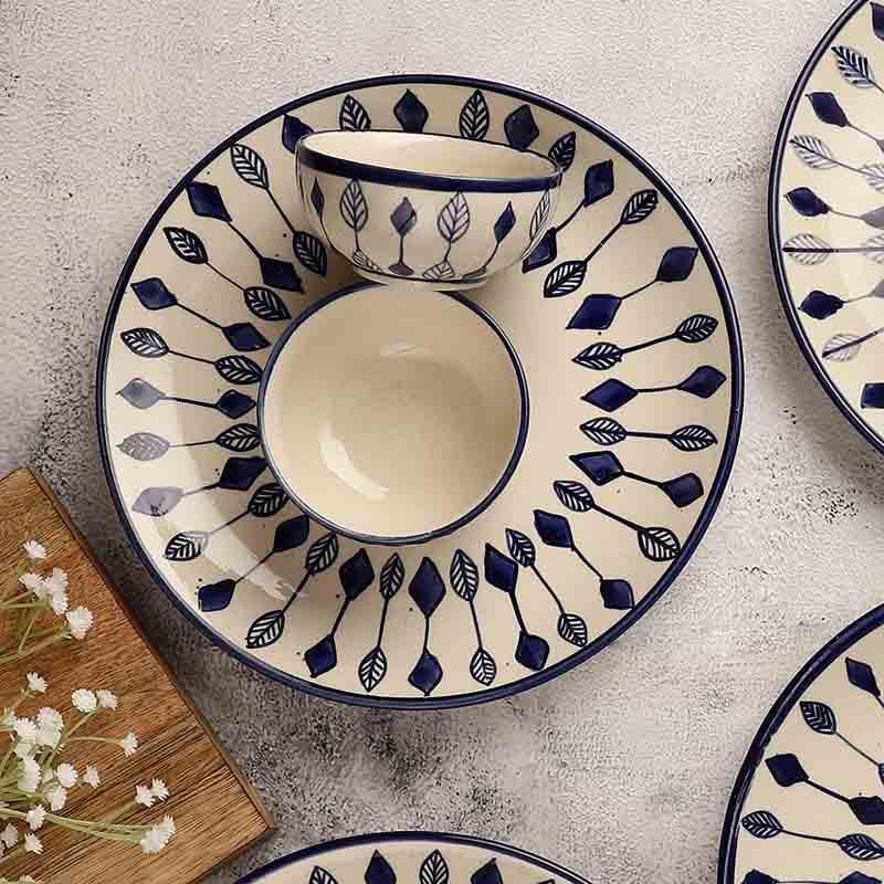 Buy Teer Plate & Bowl - Eight Piece Set Dinner Set from Vaaree