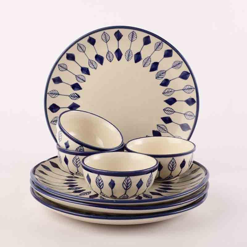 Buy Teer Plate & Bowl - Eight Piece Set Dinner Set from Vaaree