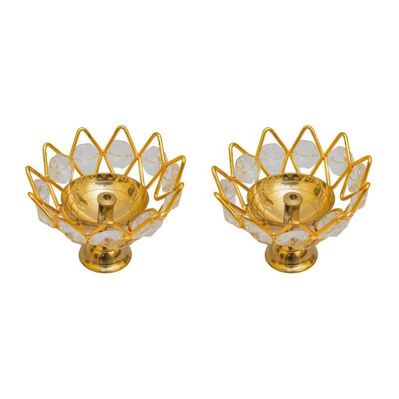 Buy Pearly Grace Diya - Set Of Two Diyas from Vaaree