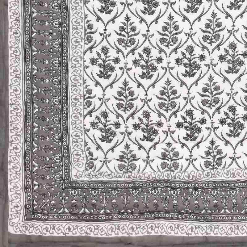 Buy Bouquet Butta Printed Razai - Grey Dohars from Vaaree