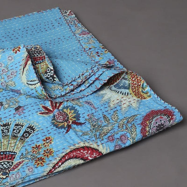 Buy Rocking Blue Kantha Dohar Dohars from Vaaree