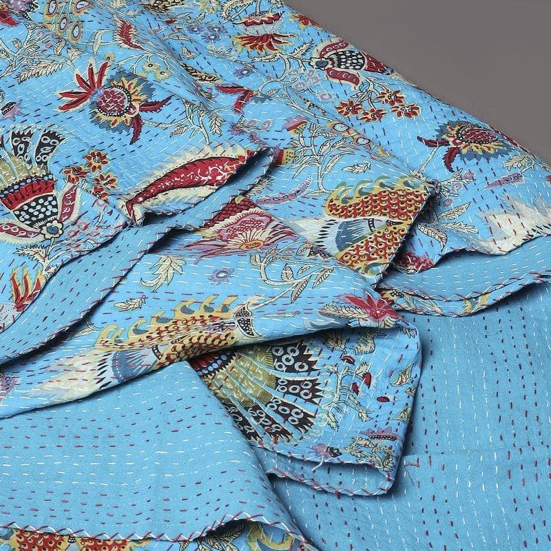 Buy Rocking Blue Kantha Dohar Dohars from Vaaree