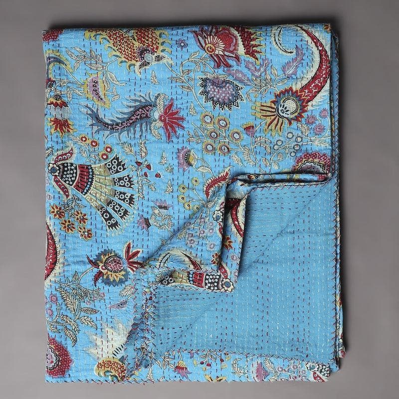 Buy Rocking Blue Kantha Dohar Dohars from Vaaree