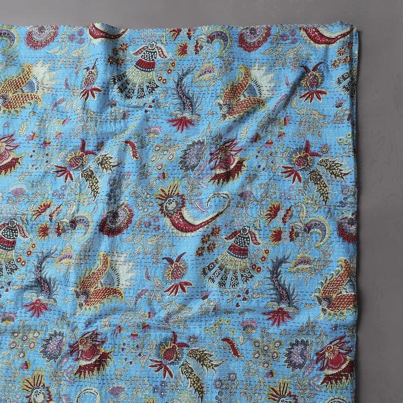 Buy Rocking Blue Kantha Dohar Dohars from Vaaree