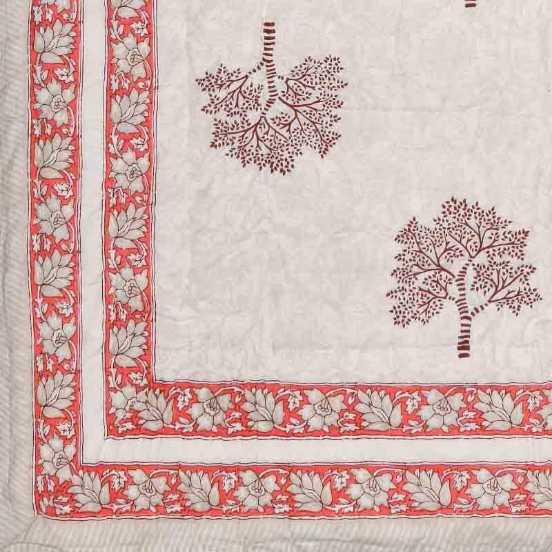 Buy Treetastic Printed Razai - Pink Dohars from Vaaree