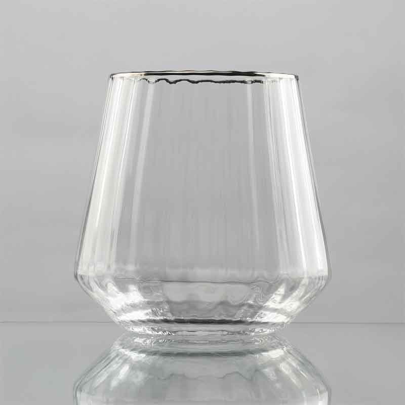 Buy Fluted Drinking Glass (600 ml ) - Set Of Two Drinking & Juice Glasses from Vaaree