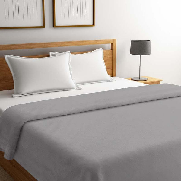 Buy Duvet Covers - Classic Solid Duvet Cover (Silver) at Vaaree online