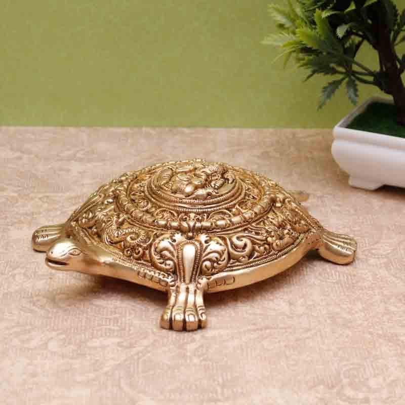 Buy Turtling Brass Idol Festive Accents from Vaaree