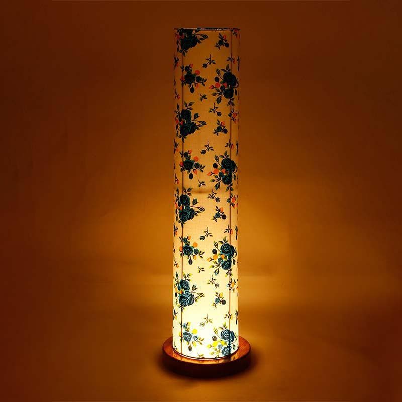 Floor Lamp - Blue Flora Pillar Lamp