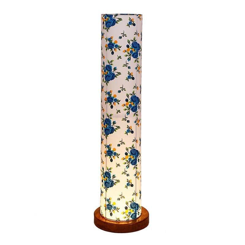 Floor Lamp - Blue Flora Pillar Lamp