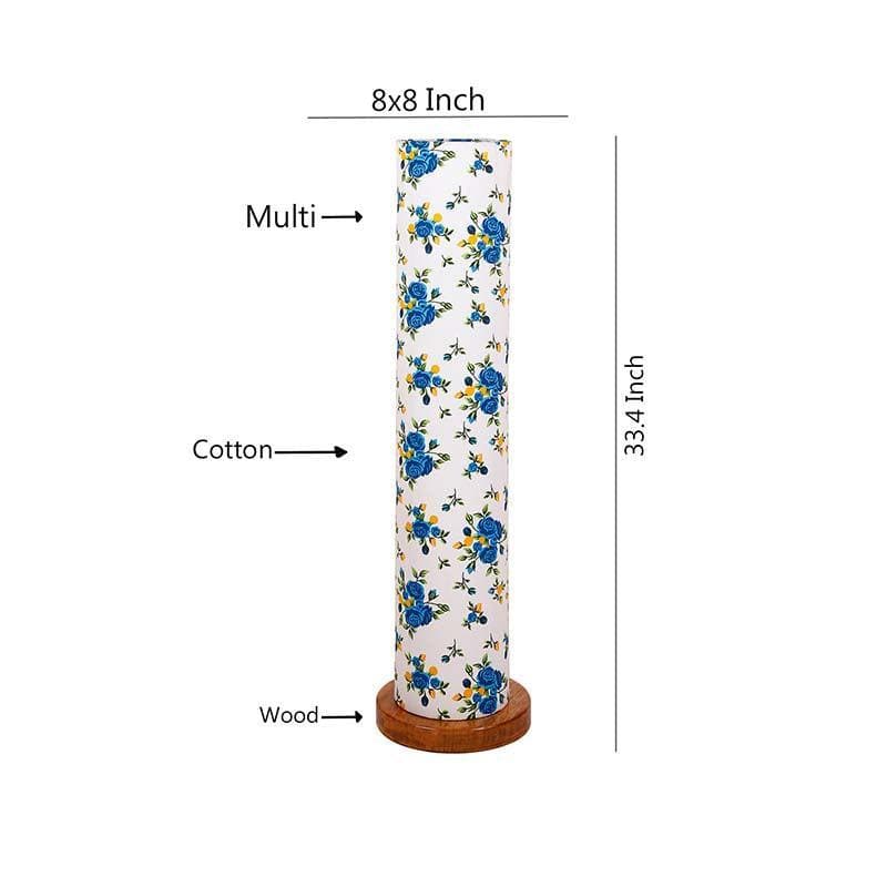 Floor Lamp - Blue Flora Pillar Lamp