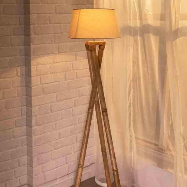 Floor Lamp - Criss Crossed Tripod Lamp - Beige