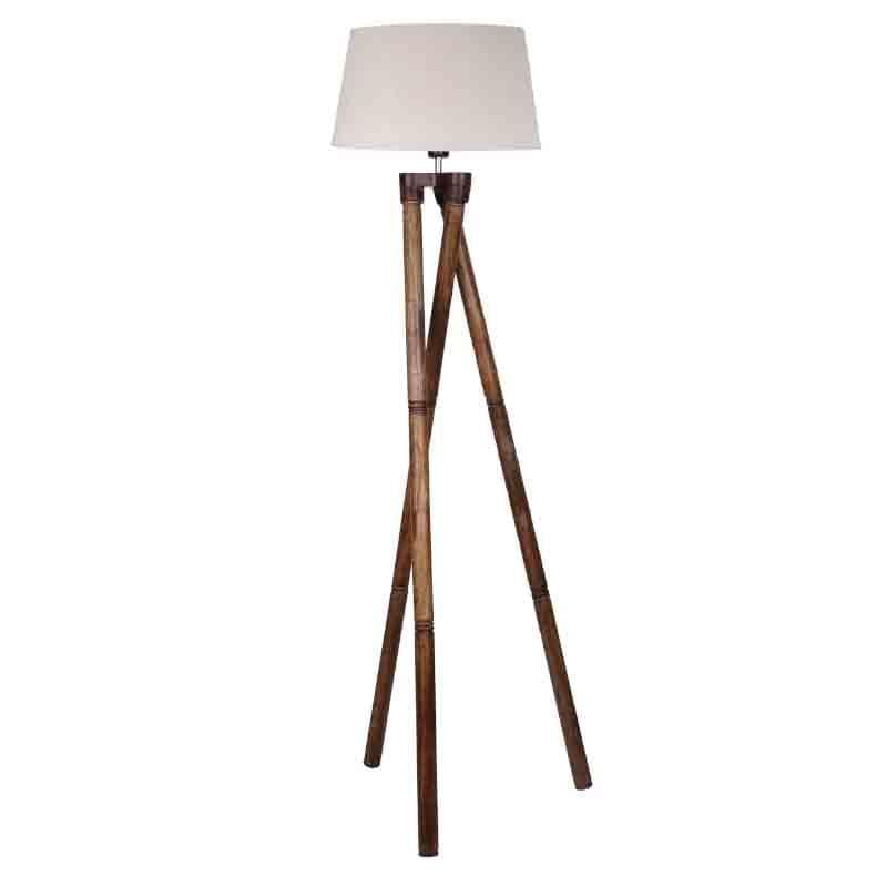 Buy Criss Crossed Tripod Lamp - Beige Floor Lamp from Vaaree