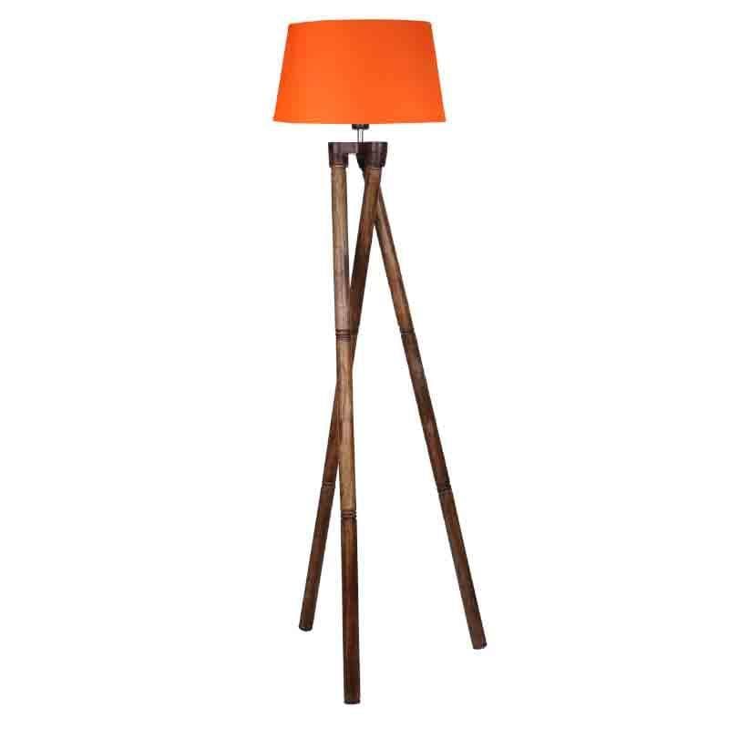 Buy Criss Crossed Tripod Lamp - Orange Floor Lamp from Vaaree