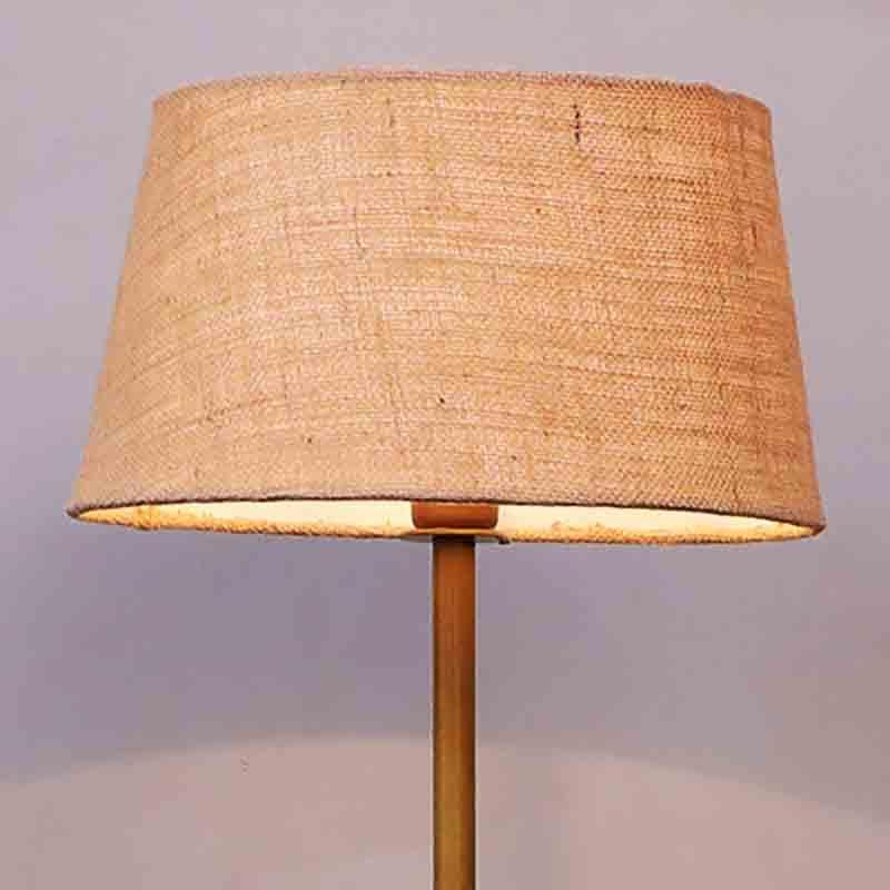 Buy Gabriella Floor Lamp - Gold & Jute Floor Lamp from Vaaree