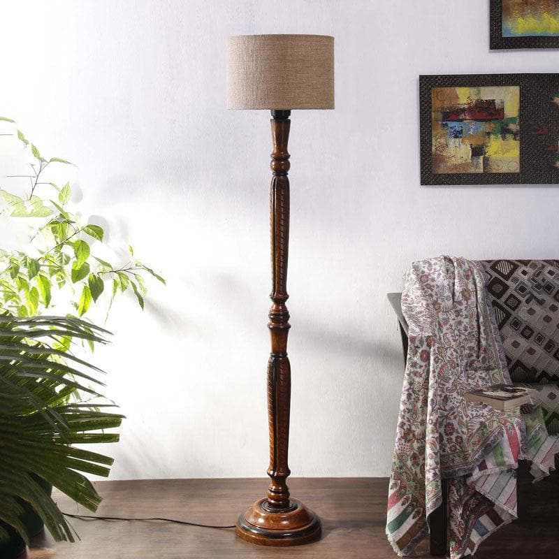 Buy Old School Floor Lamp - Beige Floor Lamp from Vaaree