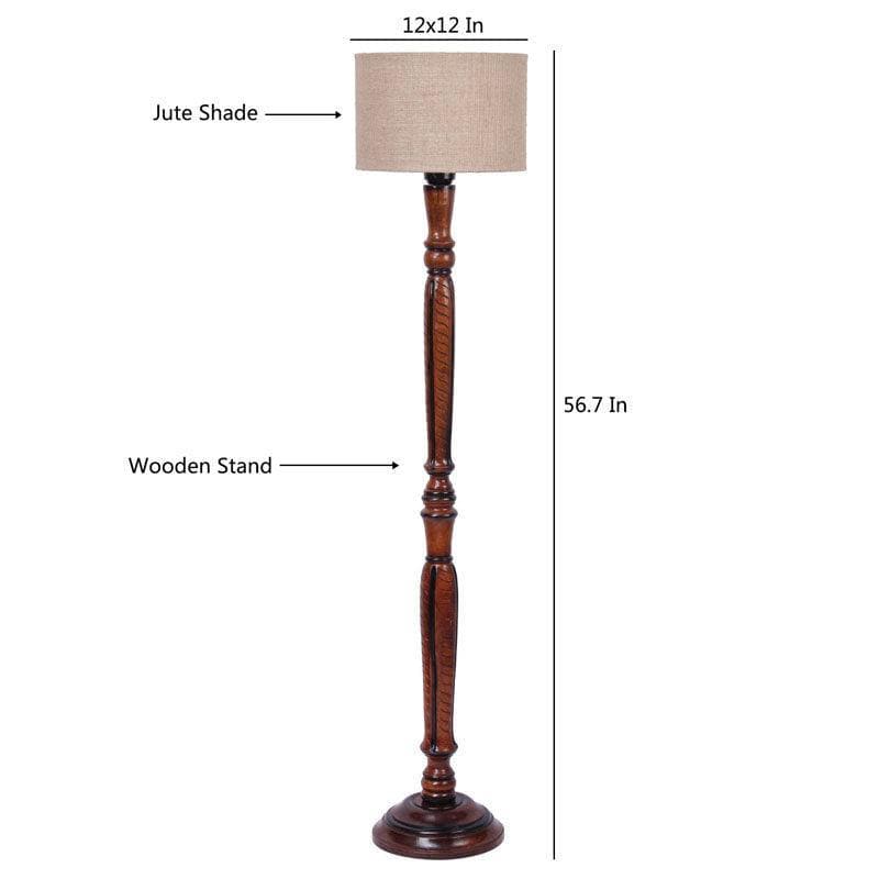 Buy Old School Floor Lamp - Beige Floor Lamp from Vaaree