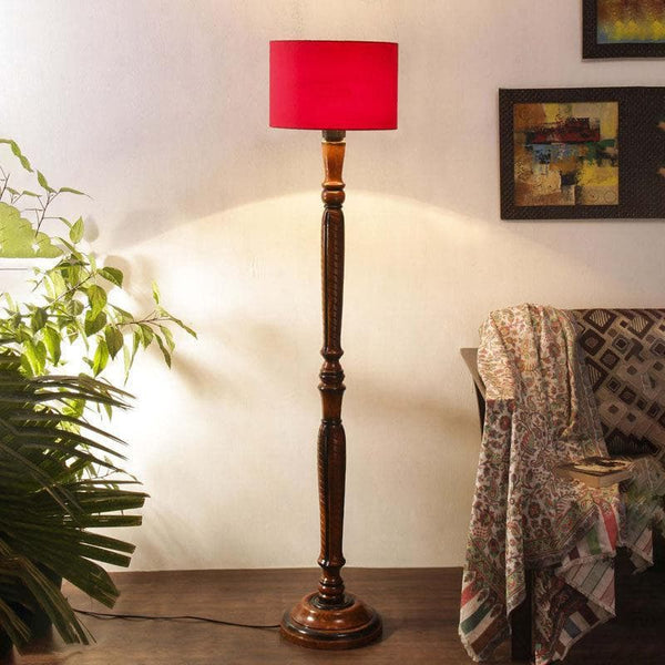 Buy Floor Lamp - Old School Floor Lamp - Red at Vaaree online