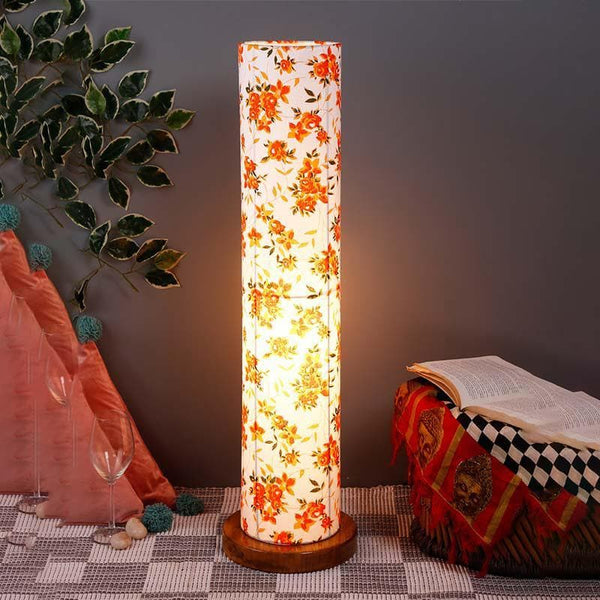 Floor Lamp - Orange Flora Pillar Lamp