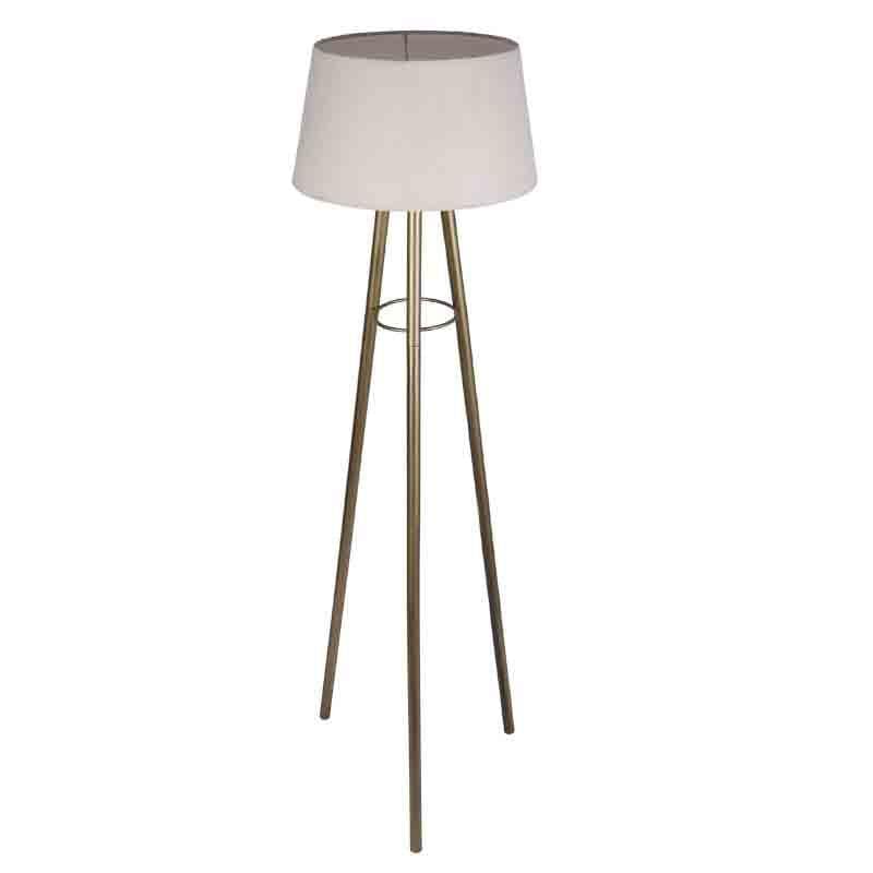 Buy Sleekie Tripod Floor Lamp - Gold & White Floor Lamp from Vaaree