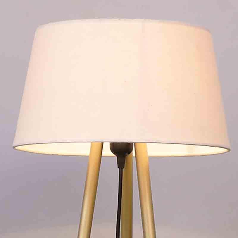 Buy Sleekie Tripod Floor Lamp - Gold & White Floor Lamp from Vaaree