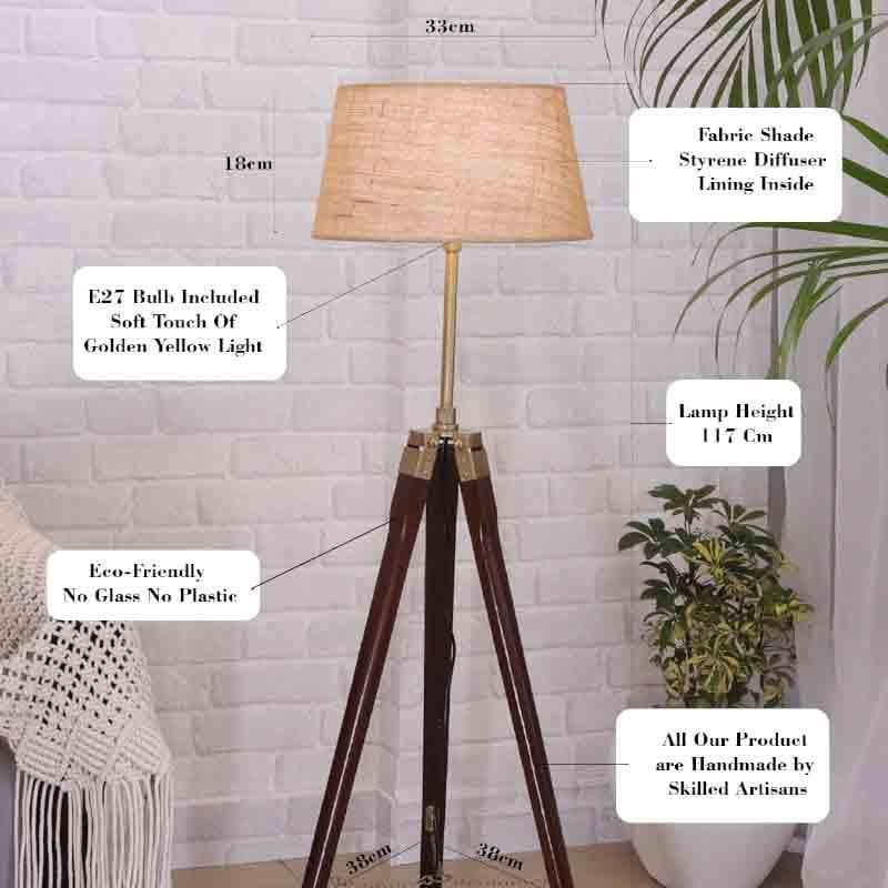 Buy Tall Tales Tripod Floor Lamp - Beige Floor Lamp from Vaaree